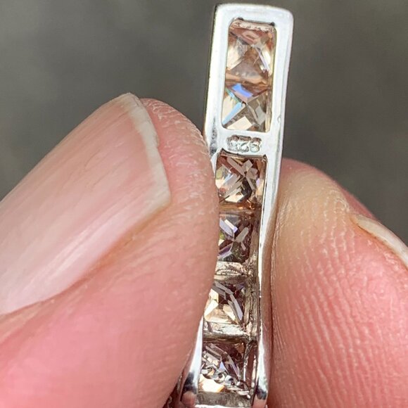 Sterling Silver Women's Necklace With Yellow CZ Pendant, 18" Cable Chain - Picture 14 of 16